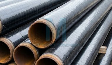 Изолированная труба ВГП с наружной ВУС изоляцией 530х8/710 Ст3 3 м
